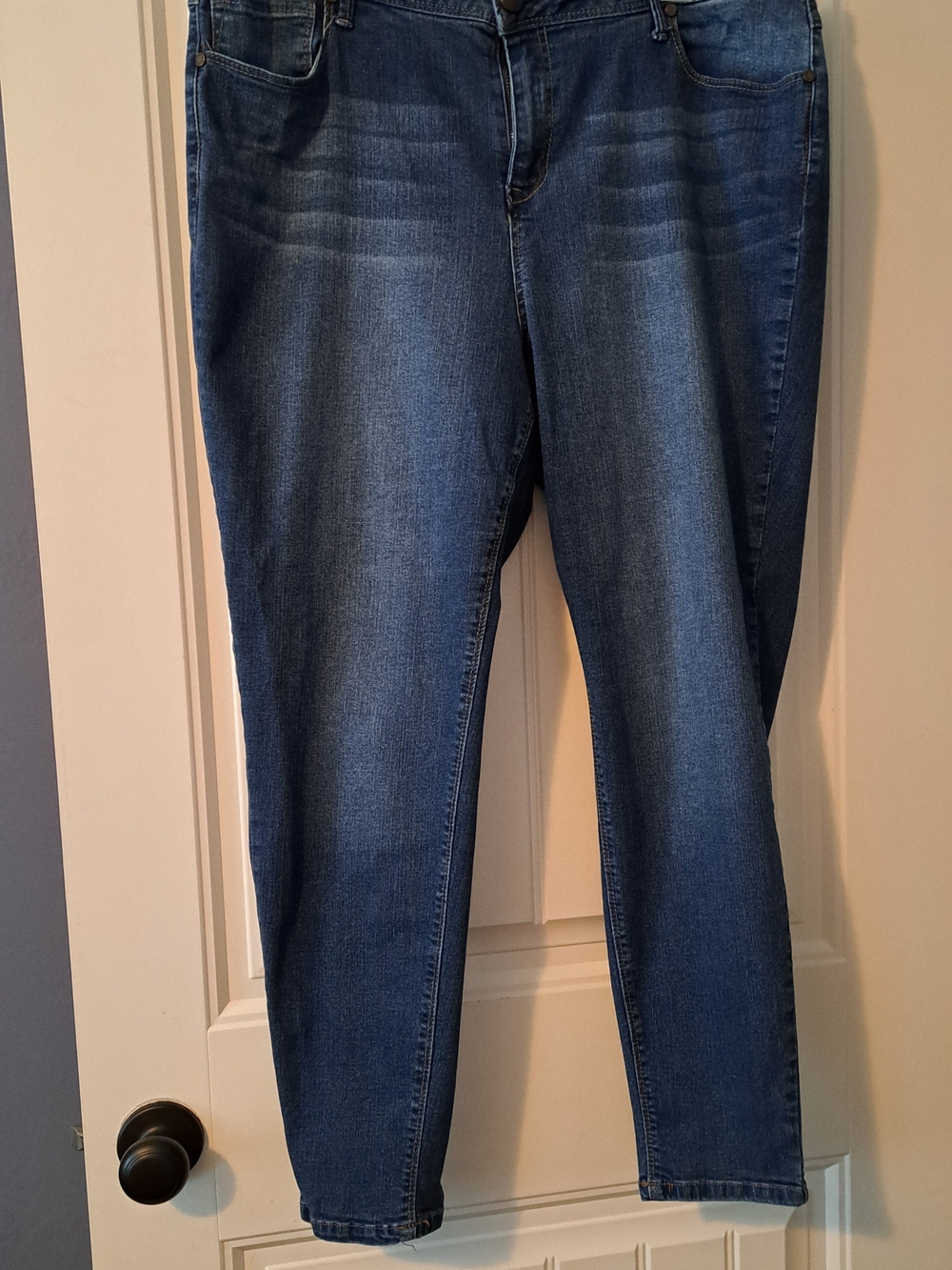 1822 Denim Skinny Jeans in Medium Blue Wash